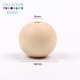 4-50mm 1-1000pcs Natural Wood Beads Round Spacer Wooden Pearl Lead-Free Balls Charms DIY For Jewelry Making Handmade Accessories