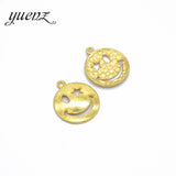 15pcs  22*19mm gold color Smiling face Alloy charms pendant fit necklace bracelet diy Pendants for jewelry making I120