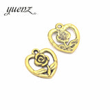 15pcs Antique silver color flower Charms Pendants DIY Jewelry for Necklace Bracelet Making Accessaries 18*16mm Q111