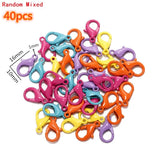 Multi-colors Mixed Alloy Open Rings Lobster Clasp Hooks Ball Chains DIY Jewelry Making Findings