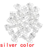 40 pcs 9 color Zinc Alloy Bead DIY European big hole metal connector Beads Fits Charm Bracelets Necklaces Pendants making