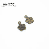 30pcs Alloy Charms Antique Silver color flower Pendants Jewelry Findings For DIY Handmade Jewelry Making 15*11mm Q133