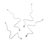 20pcs Wholesale 6 Color Heartbeat Connector Charms Alloy Metal Pendants For Handmade Jewelry Accessories Making