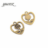 15pcs Antique silver color flower Charms Pendants DIY Jewelry for Necklace Bracelet Making Accessaries 18*16mm Q111