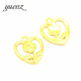 15pcs Antique silver color flower Charms Pendants DIY Jewelry for Necklace Bracelet Making Accessaries 18*16mm Q111