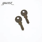 40pcs Antique silver color charms metal key pendant diy jewelry necklace 19*8mm O280