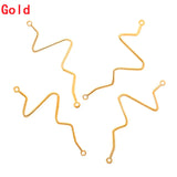 20pcs Wholesale 6 Color Heartbeat Connector Charms Alloy Metal Pendants For Handmade Jewelry Accessories Making