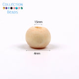 4-50mm 1-1000pcs Natural Wood Beads Round Spacer Wooden Pearl Lead-Free Balls Charms DIY For Jewelry Making Handmade Accessories