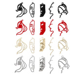 7 pcs High quality Spray paint Beauty Face Charm Woman Earring DIY Charms for Jewelry Making
