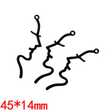 7 pcs High quality Spray paint Beauty Face Charm Woman Earring DIY Charms for Jewelry Making