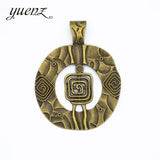 1 pcs Antique Silver color Round Charm Pendants for Bracelet necklace Jewelry Accessories Diy Jewelry Making 72*57mm B152