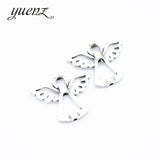 15 pcs/lot angel Antique Silver Plated Bracelets Charm Pendants Fashion Jewelry Making Findings DIY Charms Handmade I232