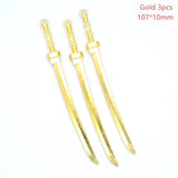 6 Color Mixed Alloy Antique Knight Sword Charms for Jewelry Making DIY Handmade Weapons Pendant 107*10mm