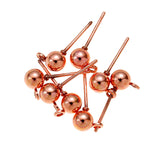 40pcs 3/4/5mm 6 Colors Pin Findings Stud Earring Basic Pins Stoppers Connector For DIY Jewelry Making Accessories Supplies