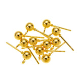 40pcs 3/4/5mm 6 Colors Pin Findings Stud Earring Basic Pins Stoppers Connector For DIY Jewelry Making Accessories Supplies
