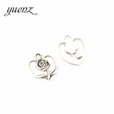 15pcs Antique silver color flower Charms Pendants DIY Jewelry for Necklace Bracelet Making Accessaries 18*16mm Q111