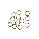 10pcs Inner diameter 8.5*8mm hexagon Charm Hollow Glue Blank Pendant Tray Bezel Charms DIY Bracelet Necklace Handmade Bezel Mold