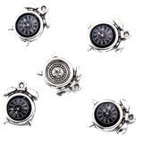 10 pcs Enamel charms antique bronze metal watch pendants fit diy necklace bracelet charms for Jewelry making W80