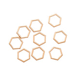 10pcs Inner diameter 8.5*8mm hexagon Charm Hollow Glue Blank Pendant Tray Bezel Charms DIY Bracelet Necklace Handmade Bezel Mold