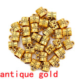 40 pcs 9 color Zinc Alloy Bead DIY European big hole metal connector Beads Fits Charm Bracelets Necklaces Pendants making