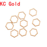 10pcs Inner diameter 8.5*8mm hexagon Charm Hollow Glue Blank Pendant Tray Bezel Charms DIY Bracelet Necklace Handmade Bezel Mold