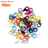 Multi-colors Mixed Alloy Open Rings Lobster Clasp Hooks Ball Chains DIY Jewelry Making Findings