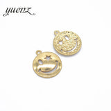 15pcs  22*19mm gold color Smiling face Alloy charms pendant fit necklace bracelet diy Pendants for jewelry making I120