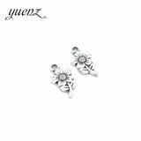 20pcs Alloy Charms Antique Silver color flower Pendants Jewelry Findings For DIY Handmade Jewelry Making 21*11mm Q139