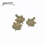 20pcs Antique silver color metal alloy Maple leaf Necklace Charms Pendant DIY Jewelry Making Handcrafted Accessories Q342