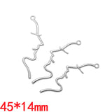 7 pcs High quality Spray paint Beauty Face Charm Woman Earring DIY Charms for Jewelry Making