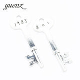 2pcs Antique silver color charms metal key pendant diy jewelry necklace 66*24mm O273