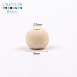 4-50mm 1-1000pcs Natural Wood Beads Round Spacer Wooden Pearl Lead-Free Balls Charms DIY For Jewelry Making Handmade Accessories