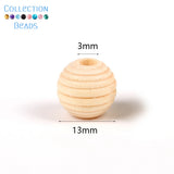 4-50mm 1-1000pcs Natural Wood Beads Round Spacer Wooden Pearl Lead-Free Balls Charms DIY For Jewelry Making Handmade Accessories