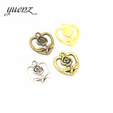15pcs Antique silver color flower Charms Pendants DIY Jewelry for Necklace Bracelet Making Accessaries 18*16mm Q111
