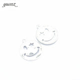 15pcs  22*19mm gold color Smiling face Alloy charms pendant fit necklace bracelet diy Pendants for jewelry making I120