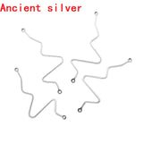 20pcs Wholesale 6 Color Heartbeat Connector Charms Alloy Metal Pendants For Handmade Jewelry Accessories Making