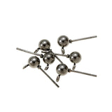 40pcs 3/4/5mm 6 Colors Pin Findings Stud Earring Basic Pins Stoppers Connector For DIY Jewelry Making Accessories Supplies