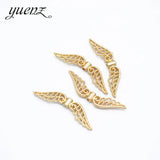 30pcs 5 colour Antique silver Plated Charms wing Small hole beads Pendants for Jewelry Making DIY Handmade 31*8mm D436