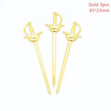 3 Color Mixed Alloy Antique Knight Sword Charms for Jewelry Making DIY Handmade Weapons Pendant