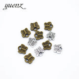 50pcs Antique silver color charms metal animal butterfly pendant diy jewelry necklace 7*7mm D2103