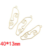 7 pcs High quality Spray paint Beauty Face Charm Woman Earring DIY Charms for Jewelry Making