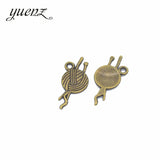 30pcs Bronze Tibetan Silver Plated Wool Charms Pendant Jewelry Making Accessories DIY Crafts 24*12mm J215