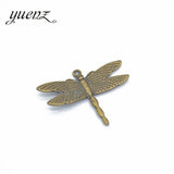 10pcs Dragonfly Charms Jewelry Making Bronze Tibetan Silver Plated Alloy Pendants Antique DIY Handmade Craft 35*27mm D230