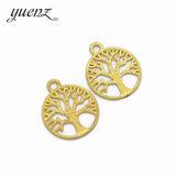 10pcs Antique silver color Metal life Tree Charms DIY Fashion Handmade Pendant Charms for Jewerly Making 23*19mm Q252