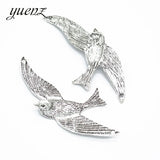 5 pcs Bird Charms Metal Pendant Diy Necklace Jewelry Handmade Accessories 72*40mm D533