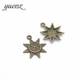 20pcs Antique silver Plated sun Charm Pendants Jewelry Diy Jewelry Accessories Making DIY Findings L205