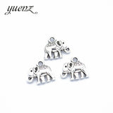 20 pcs Elephant Charms Antique Pendants for Jewelry Making Necklace Bracelet Accessories Findings 12*14mm D9266