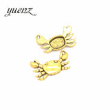 10pcs 3 color Antique Sliver animal crab Charm DIY metal charms for jewelry making 24*14mm D719