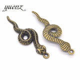 6pcs Snake Charms Metal Pendants for Jewelry Making Bracelet Necklace Jewelry Findings Handmade Crafts 47*15mm D910