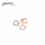 100pcs 6Color Fashion Hearts Charms Metal Pendants for Jewelry Making Necklace Bracelet Jewelry Findings 10*8mm A48